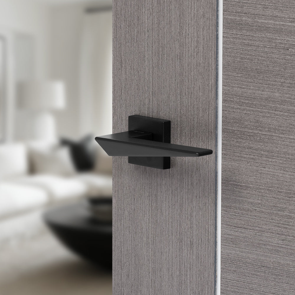Forme Naxos Lever Door Handle on Minimal Square Rose