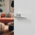 Forme Naxos Lever Door Handle on Minimal Square Rose