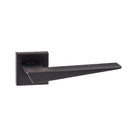 Forme Naxos Lever Door Handle on Minimal Square Rose - Matt Black