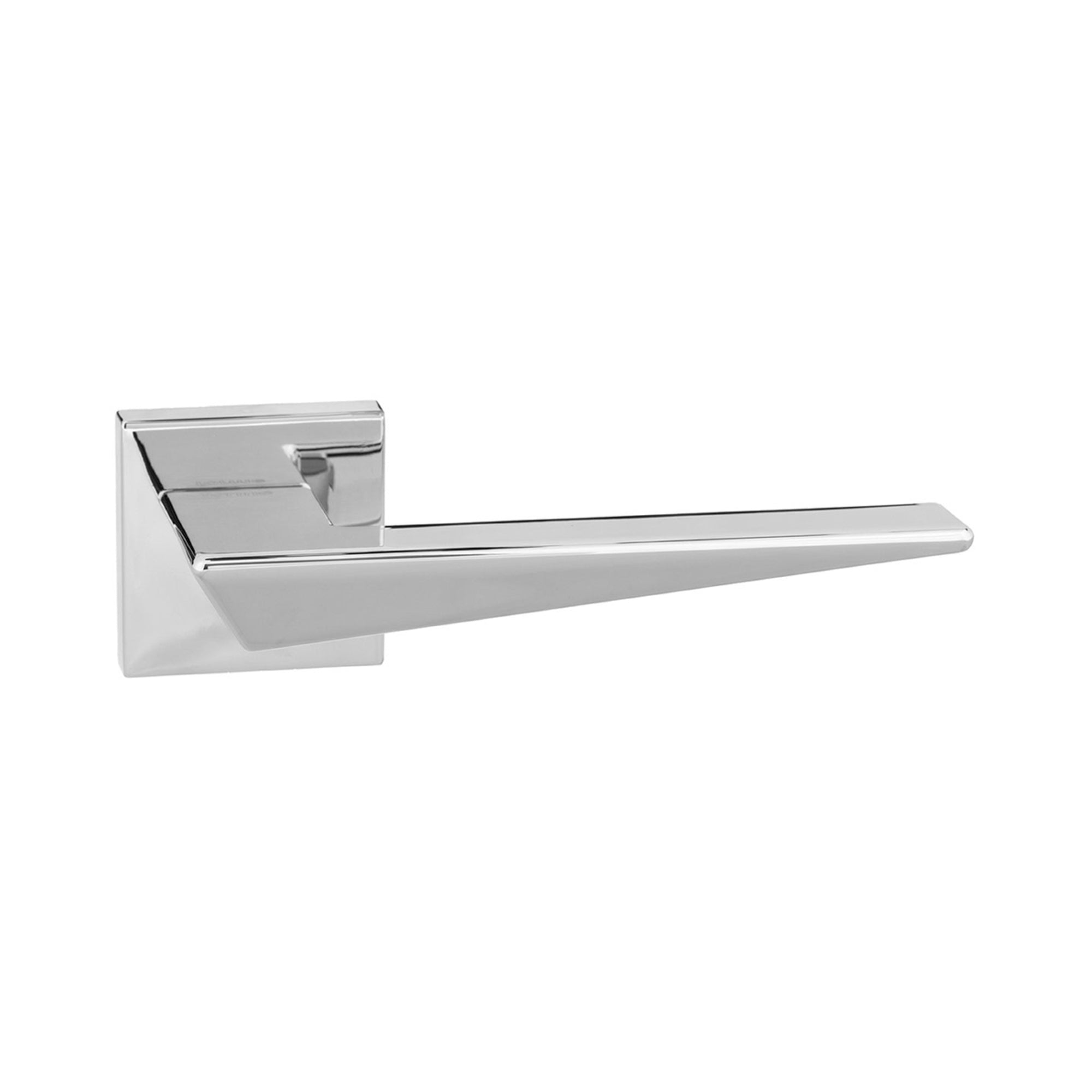 Forme Naxos Lever Door Handle on Minimal Square Rose - Polished Chrome