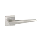 Forme Naxos Lever Door Handle on Minimal Square Rose - Satin Chrome