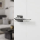 Forme Naxos Lever Door Handle on Minimal Square Rose