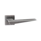 Forme Naxos Lever Door Handle on Minimal Square Rose - Urban Graphite