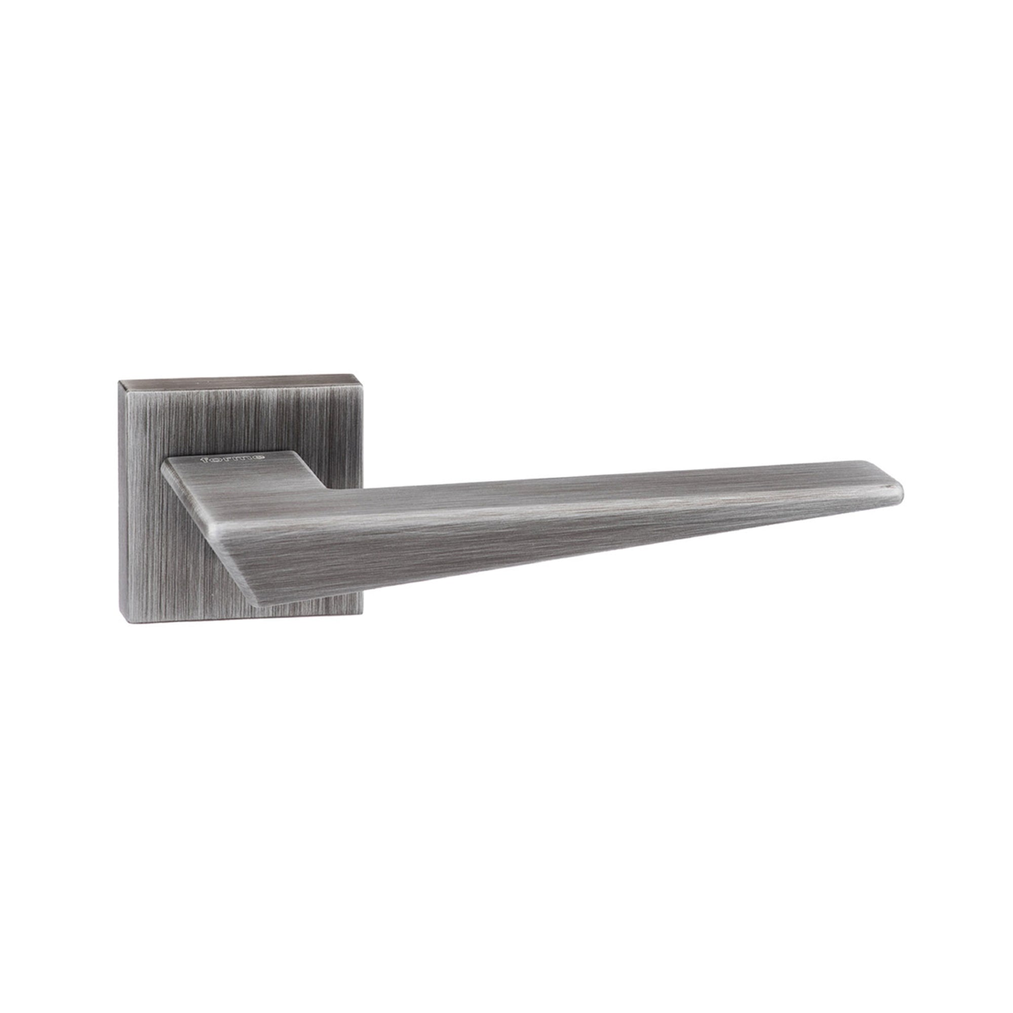 Forme Naxos Lever Door Handle on Minimal Square Rose - Urban Graphite