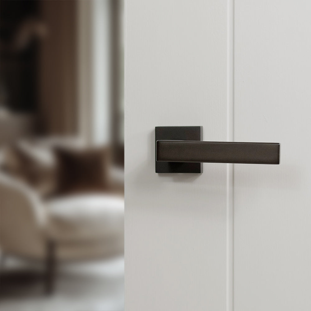 Forme Asti Lever Door Handle on Minimal Square Rose