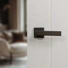 Forme Asti Lever Door Handle on Minimal Square Rose