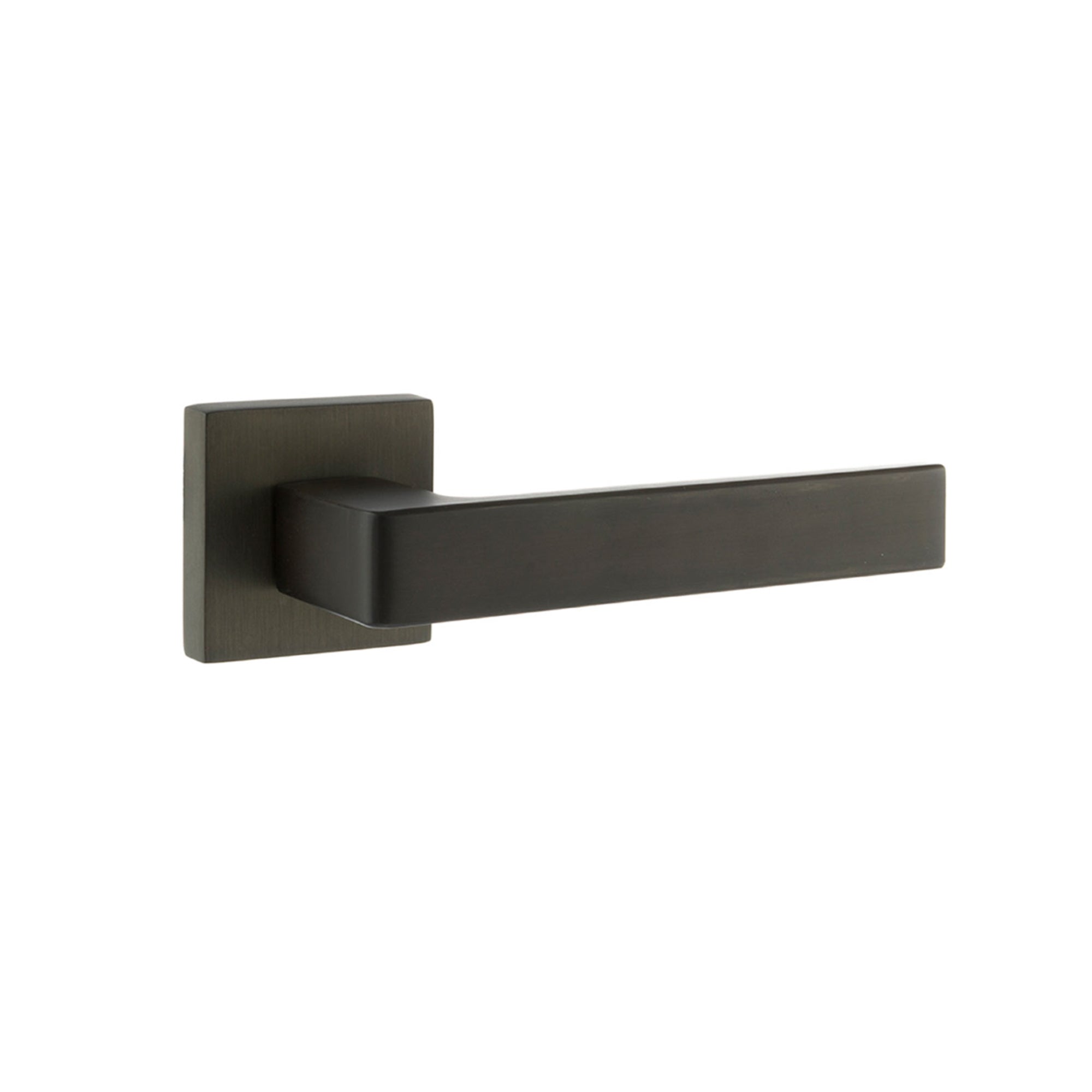 Forme Asti Lever Door Handle on Minimal Square Rose - Urban Dark Bronze
