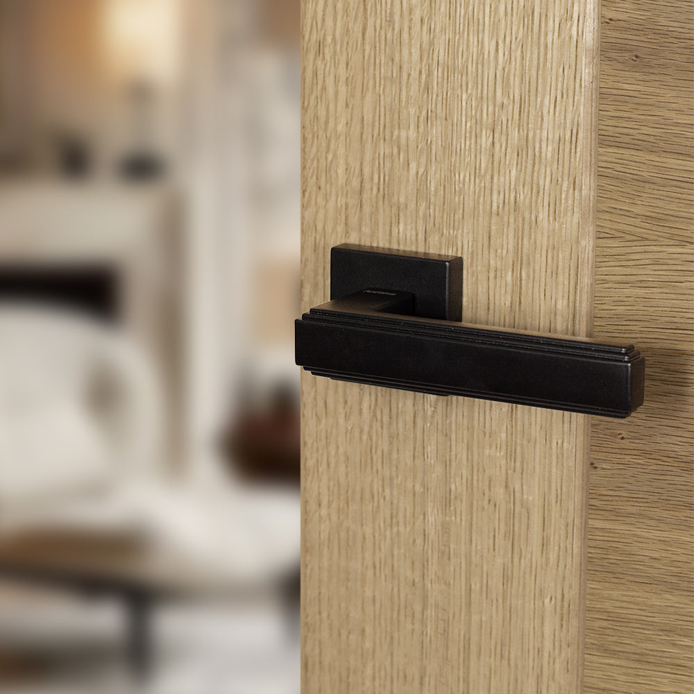 Forme Alila Lever Door Handle on Minimal Square Rose