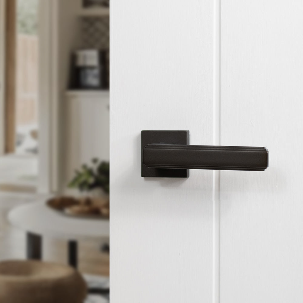 Forme Alila Lever Door Handle on Minimal Square Rose