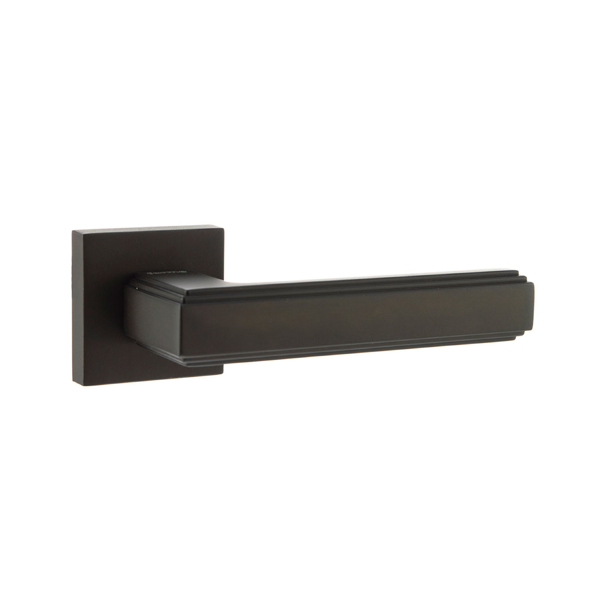 Forme Alila Lever Door Handle on Minimal Square Rose - Urban Dark Bronze