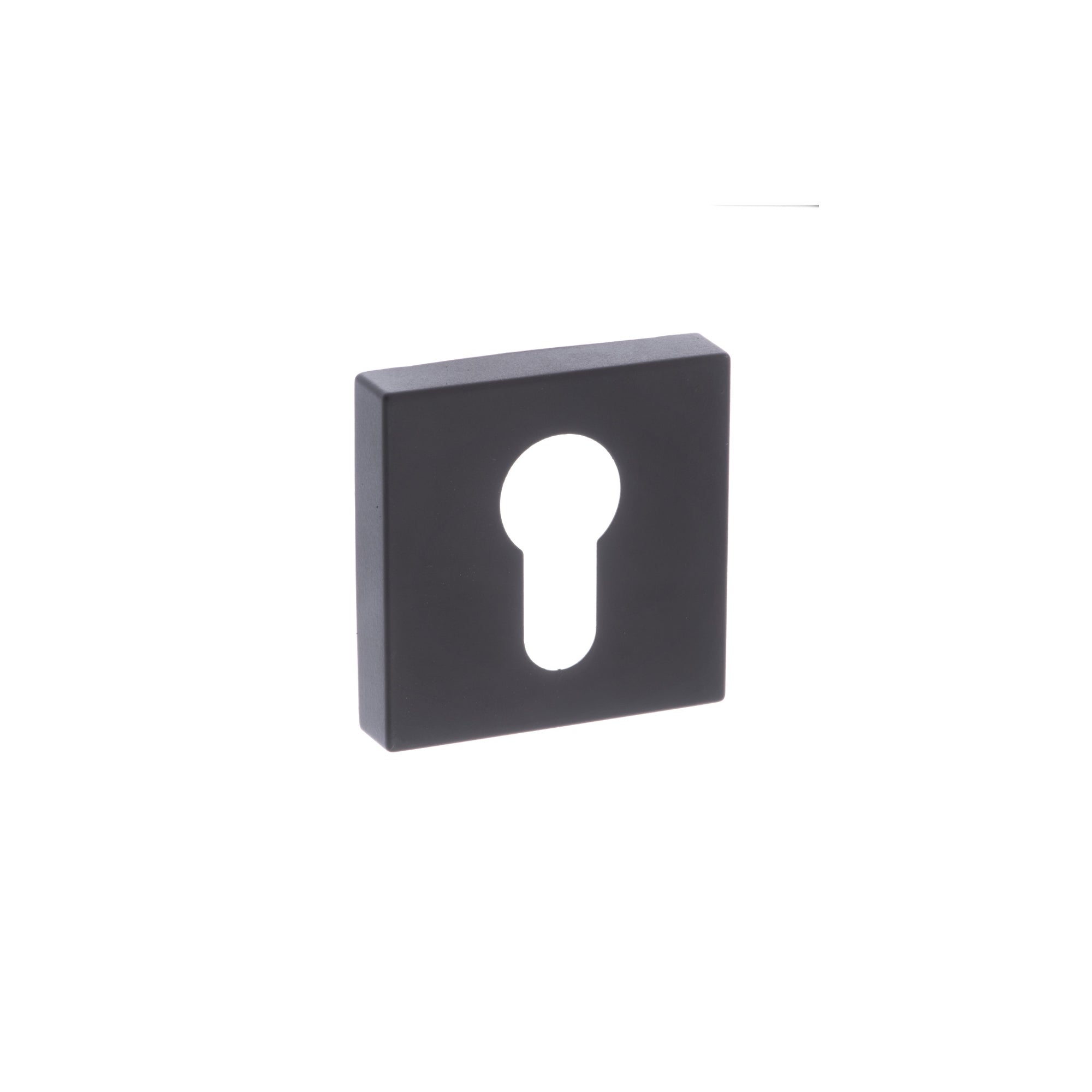 Forme Euro Escutcheons on Minimal Square Rose - Matt Black