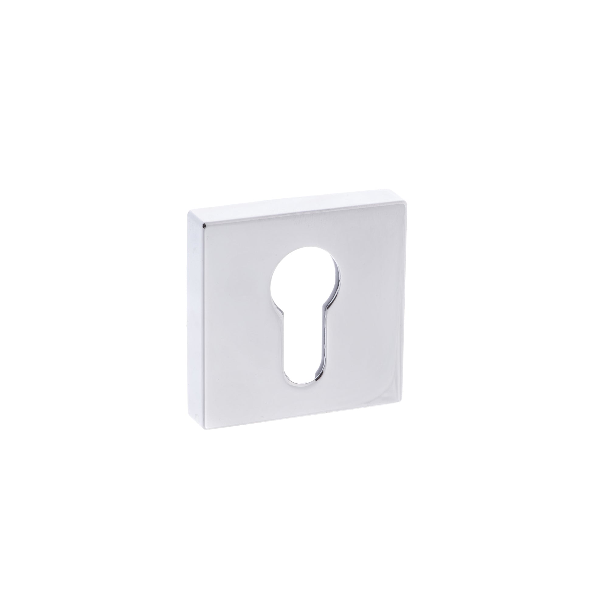 Forme Euro Escutcheons on Minimal Square Rose - Polished Chrome