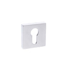 Forme Euro Escutcheons on Minimal Square Rose - Polished Chrome