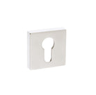 Forme Euro Escutcheons on Minimal Square Rose - Polished Nickel