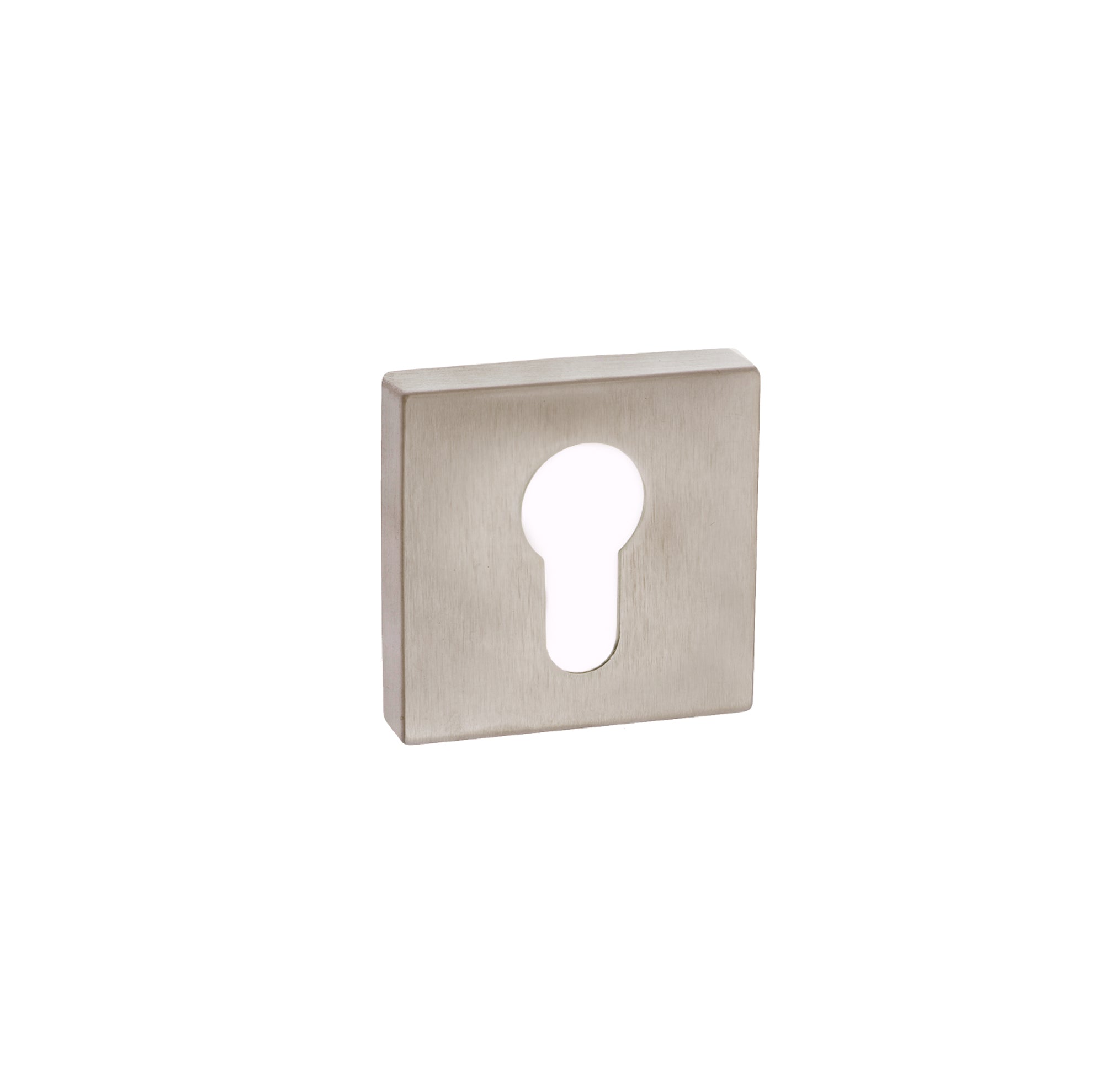 Forme Euro Escutcheons on Minimal Square Rose - Satin Nickel
