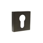 Forme Euro Escutcheons on Minimal Square Rose - Urban Dark Bronze