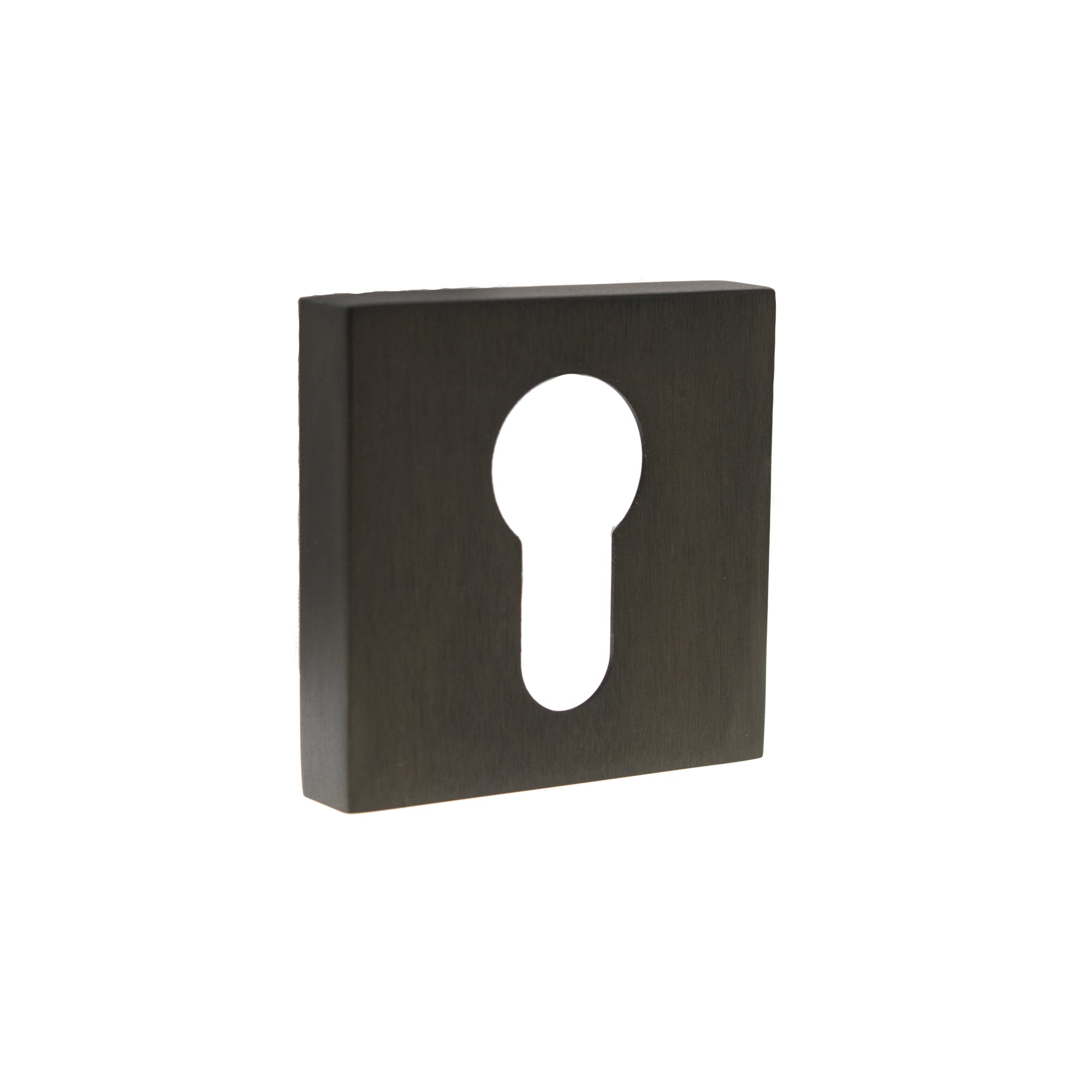 Forme Euro Escutcheons on Minimal Square Rose - Urban Dark Bronze