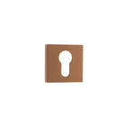 Forme Euro Escutcheons on Minimal Square Rose - Urban Satin Copper