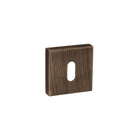 Forme Key Escutcheons on Minimal Square Rose - Urban Bronze