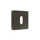 Forme Key Escutcheons on Minimal Square Rose - Urban Dark Bronze