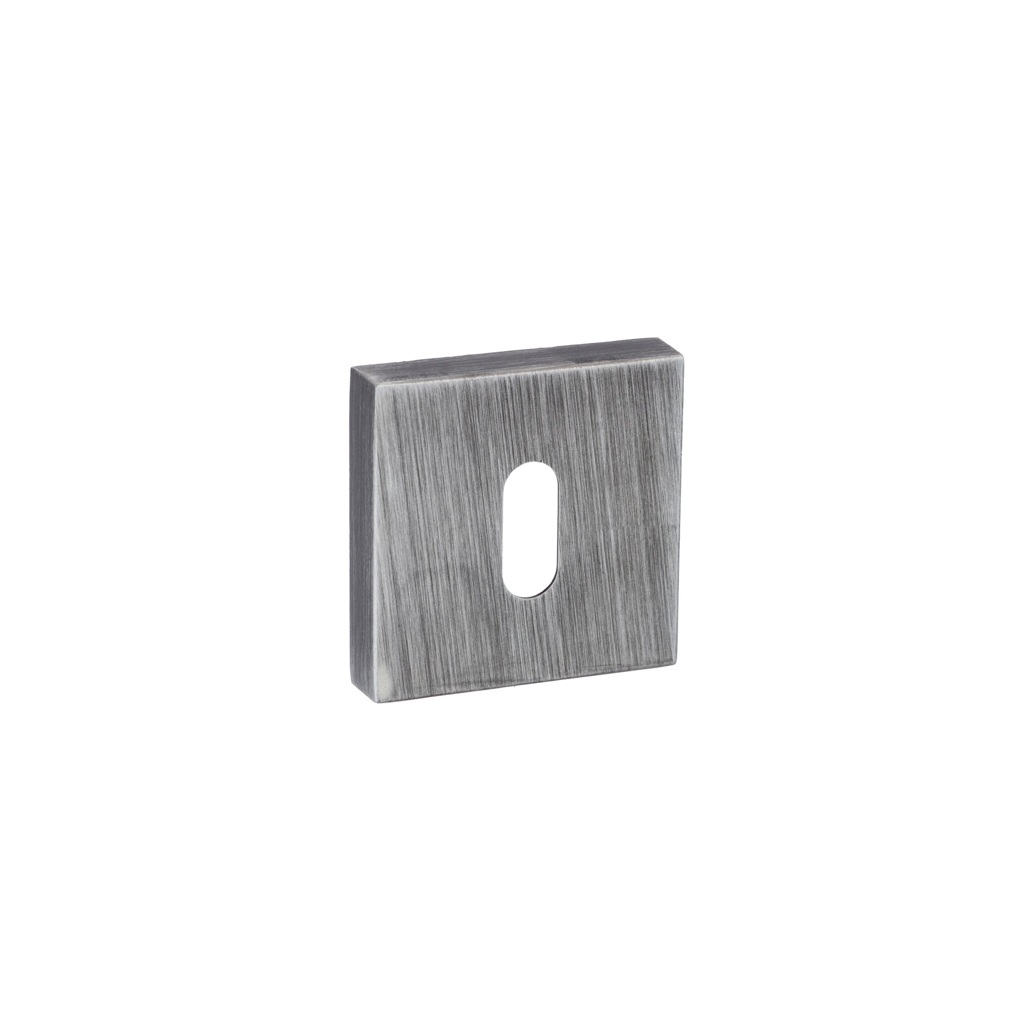 Forme Key Escutcheons on Minimal Square Rose - Urban Graphite