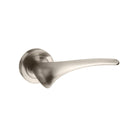 Mediterranean Marseille Lever Door Handle on Round Rose - Satin Nickel
