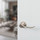 Mediterranean Malaga Lever Door Handle on Round Rose