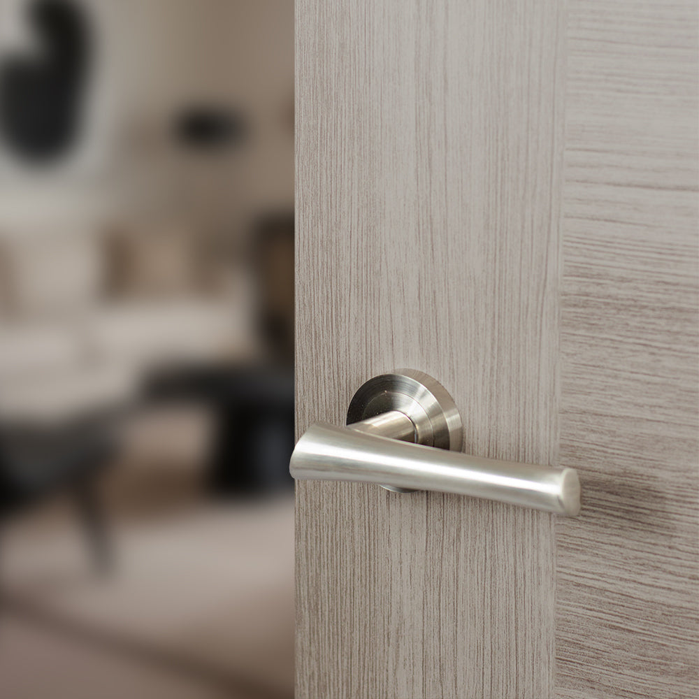 Mediterranean Corsica Lever Door Handle on Round Rose