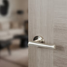 Mediterranean Corsica Lever Door Handle on Round Rose
