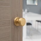 Millhouse Brass Boulton Brass Stepped Mortice Knob on Concealed Fix Rose