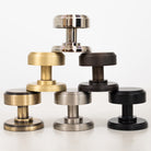 Millhouse Brass Boulton Solid Brass Stepped Mortice Door Knob on Concealed Fix Rose