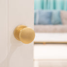 Millhouse Brass Edison Solid Brass Domed Mortice Knob on Concealed Fix Rose