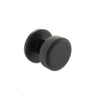 Millhouse Brass Harrison Solid Brass Knurled Mortice Door Knob on Concealed Fix Rose - Matt Black