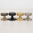 Millhouse Brass Harrison Solid Brass Knurled Mortice Door Knob on Concealed Fix Rose