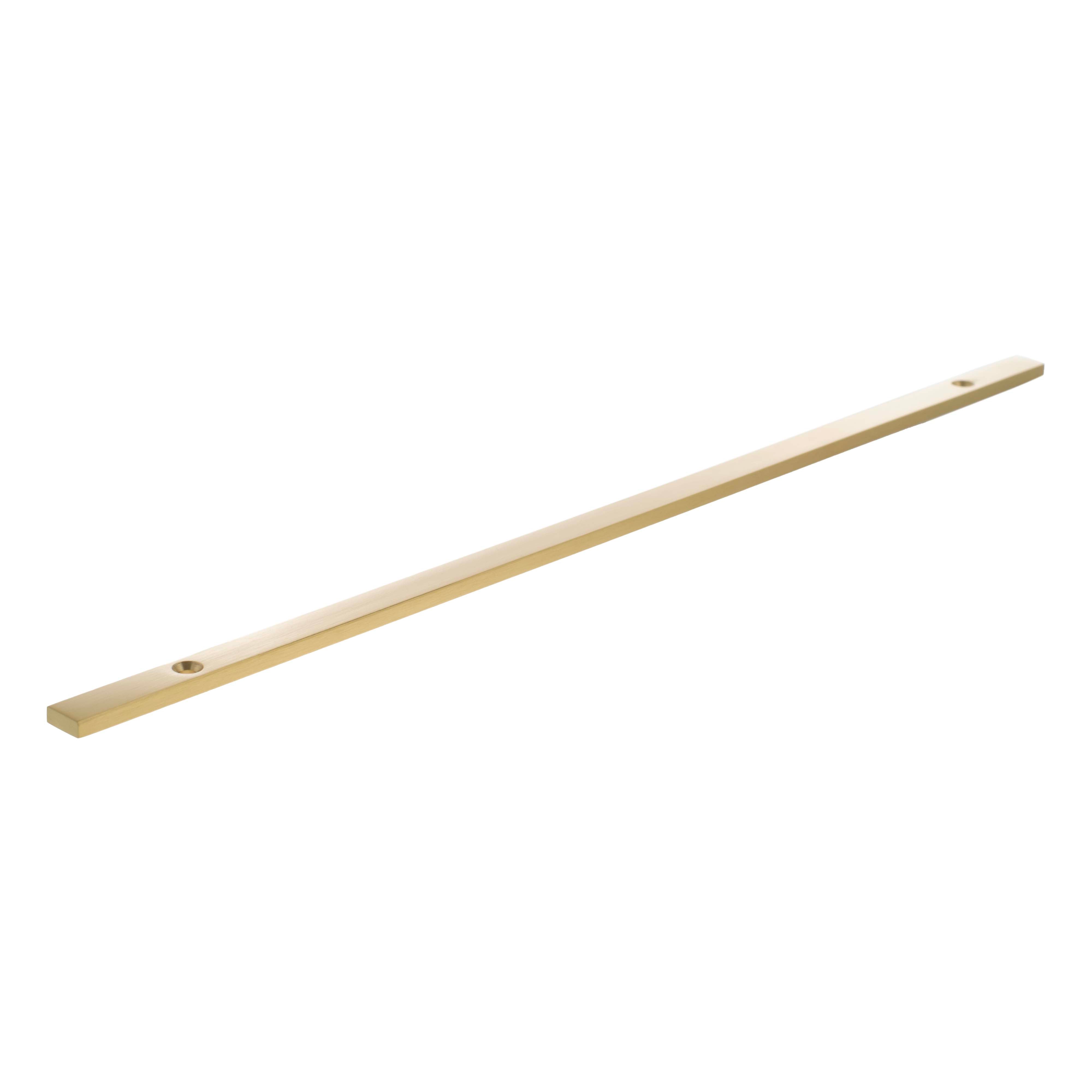 Millhouse Brass Long Narrow Cabinet Handle Backplate 320mm - Satin Brass