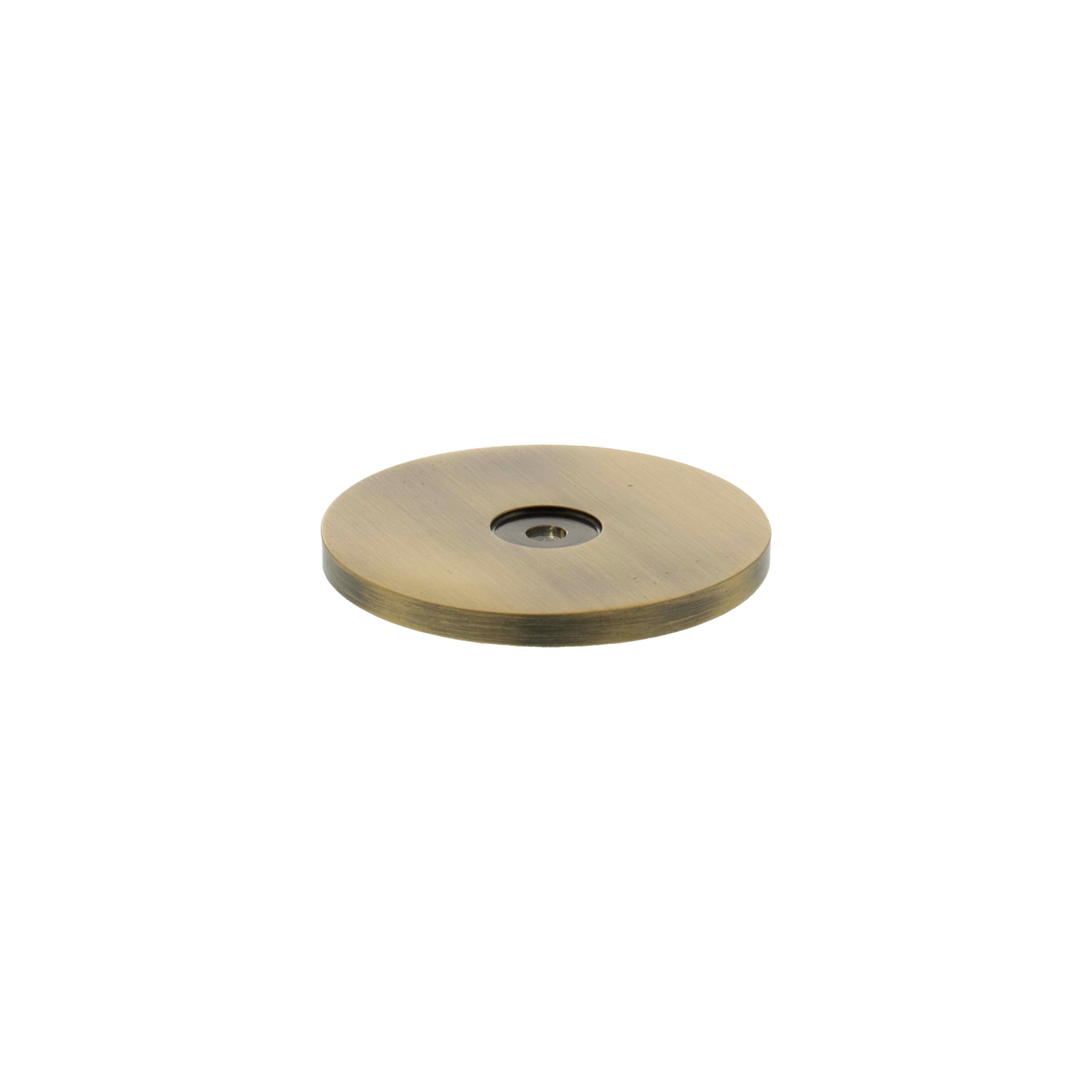 Millhouse Brass Round Cabinet Handle Backplate - Antique Brass