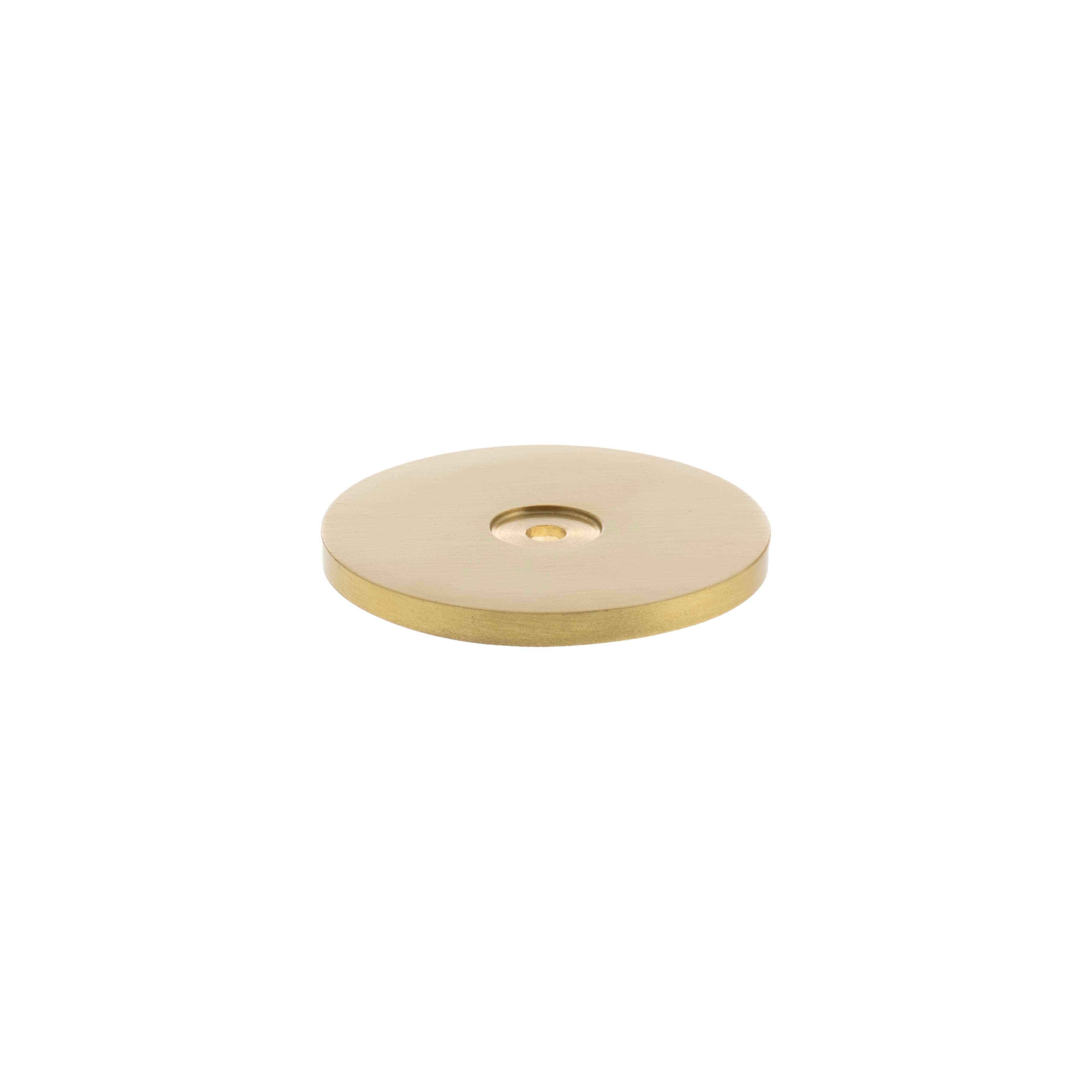 Millhouse Brass Round Cabinet Handle Backplate - Satin Brass