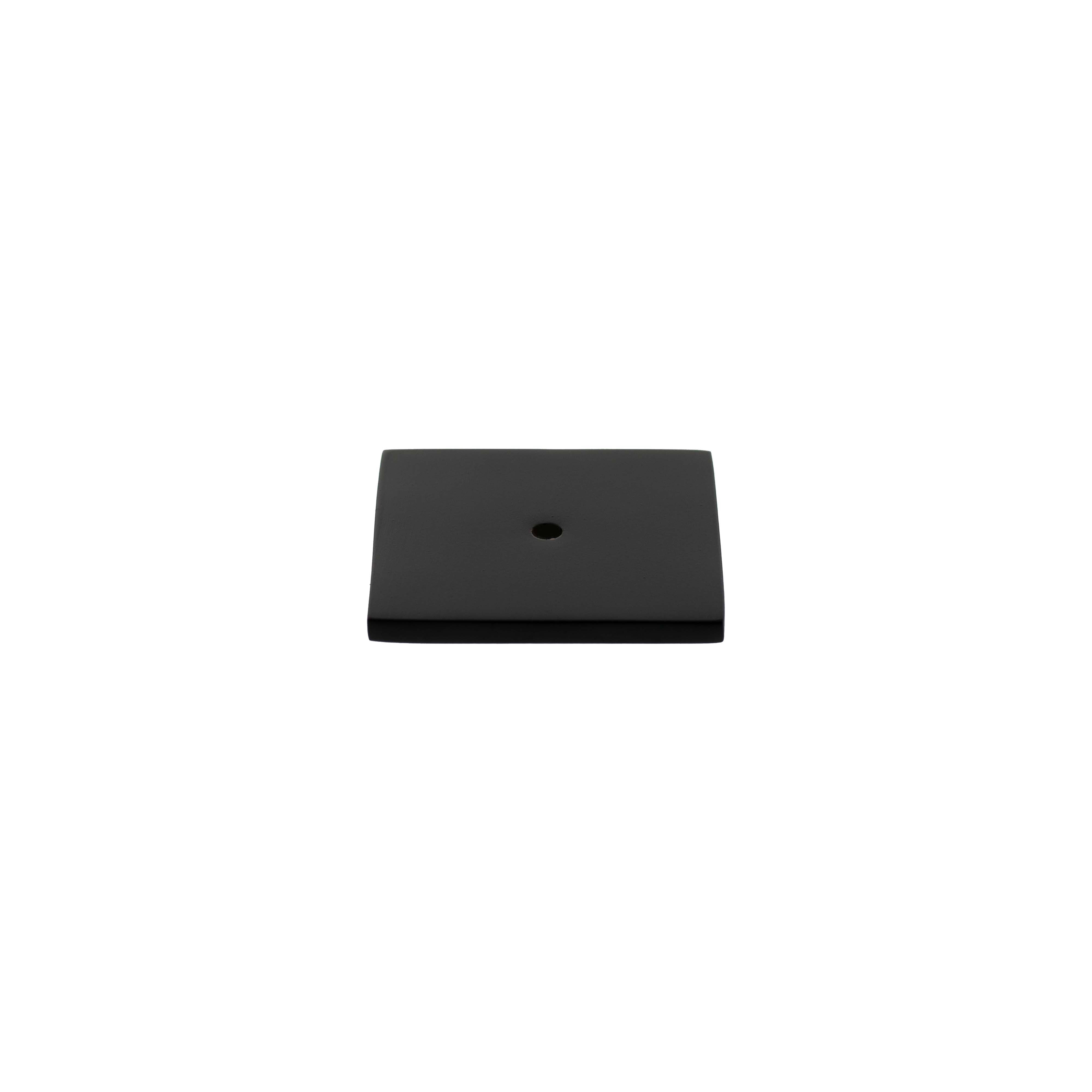 Millhouse Brass Square Cabinet Handle Backplate - Matt Black