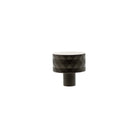 Millhouse Brass Chrysler Diamond Round Cabinet Knob Handle - Urban Dark Bronze