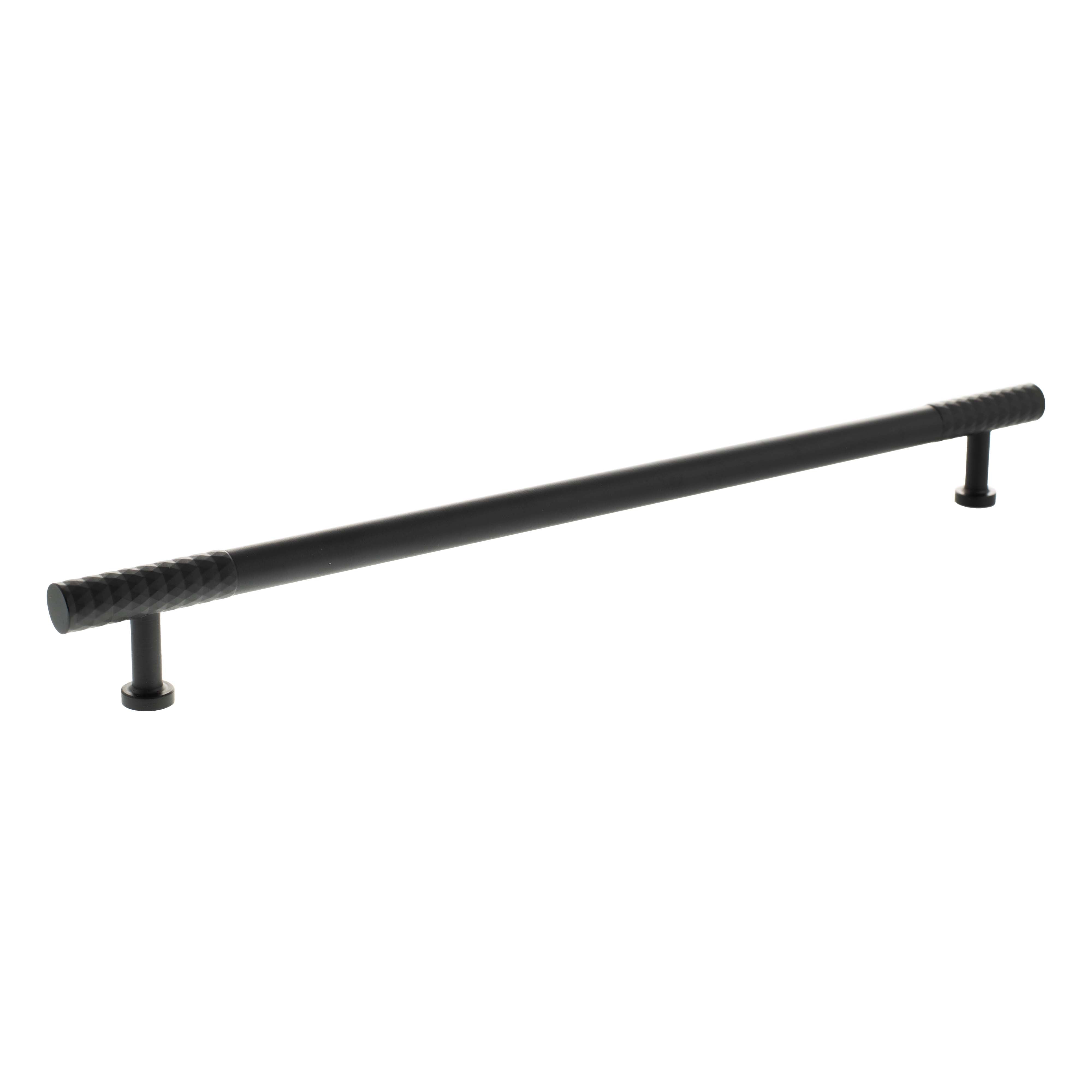 Millhouse Brass Chrysler Diamond T-Bar Cabinet Pull Handle 320mm - Matt Black