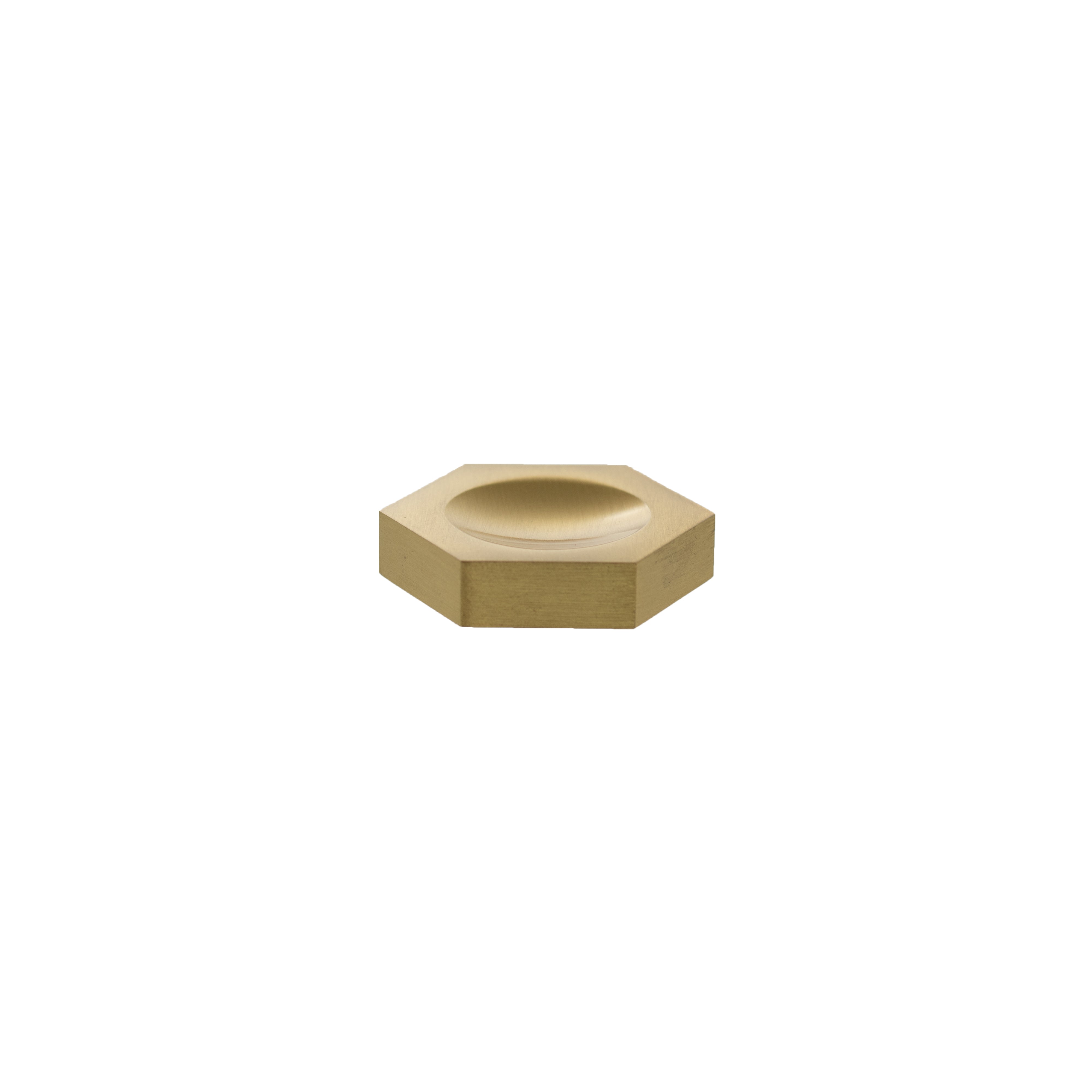 Millhouse Brass Pennington Hexagonal Finger Pull Cabinet Knob Handle