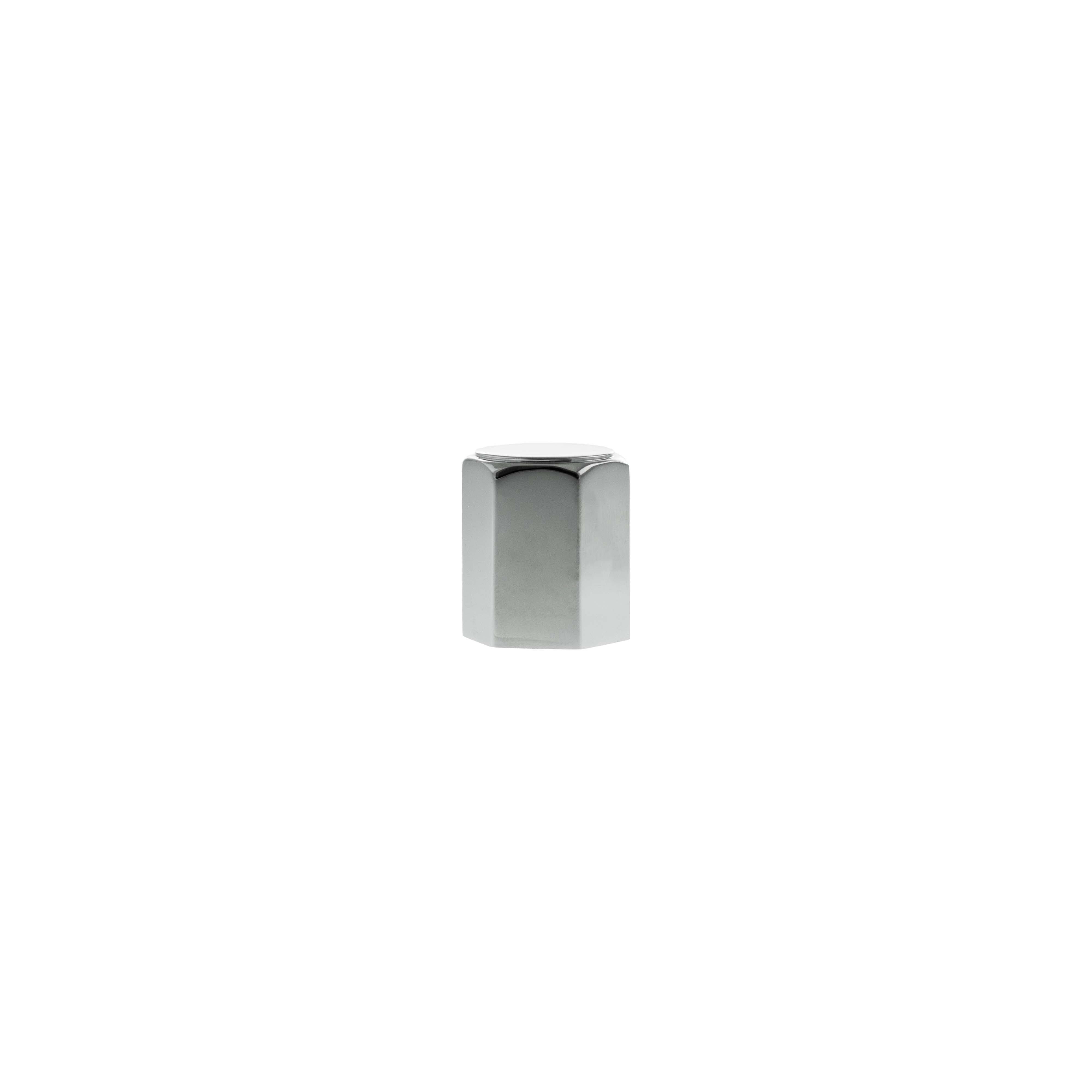 Millhouse Brass Pennington Hexagonal Cylinder Cabinet Knob Handle - Polished Chrome