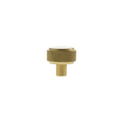 Millhouse Brass Eiffel Knurled Round Cabinet Knob Handle - Satin Brass