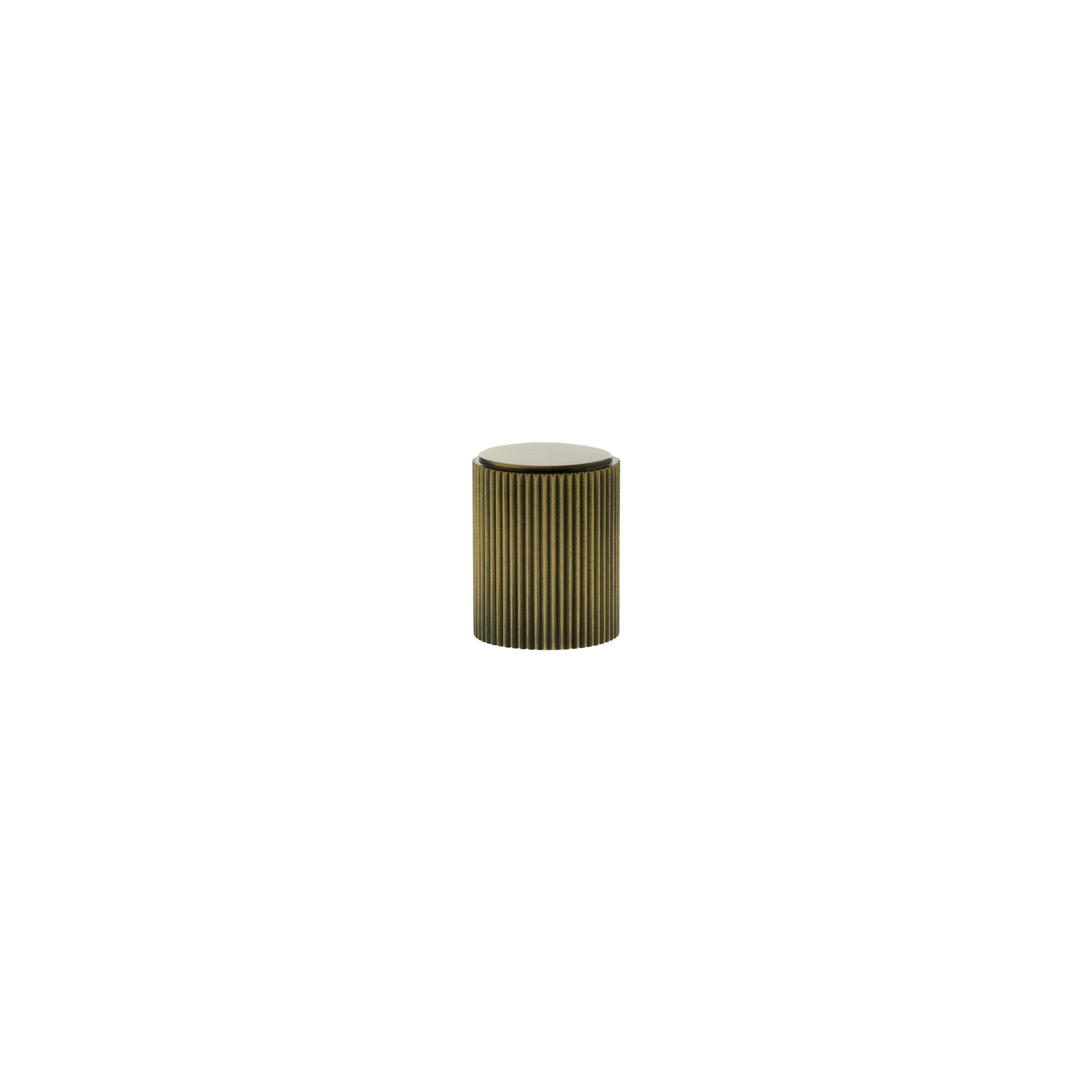 Millhouse Brass Battersea Linear Cylinder Cabinet Knob Handle - Antique Brass