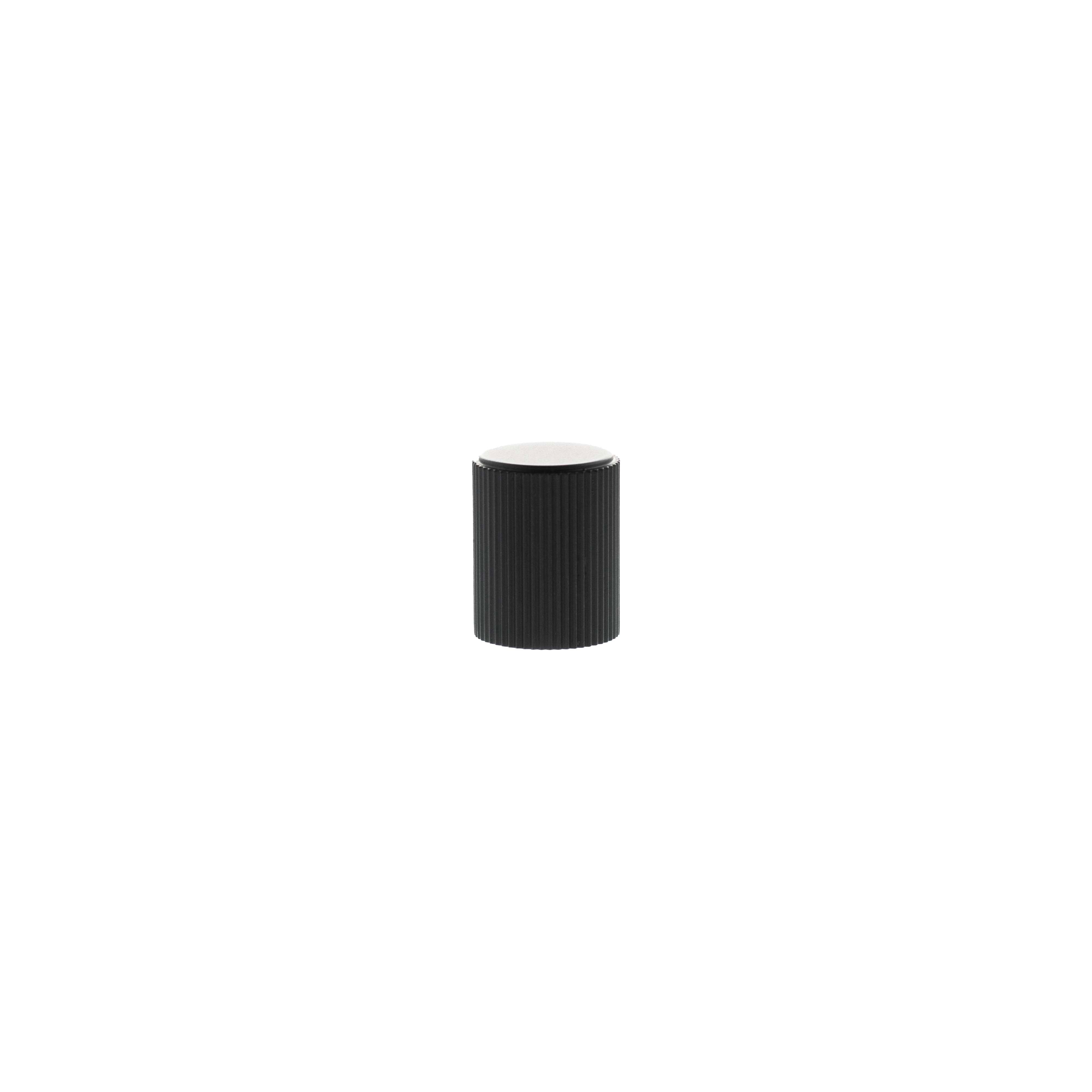 Millhouse Brass Battersea Linear Cylinder Cabinet Knob Handle - Matt Black