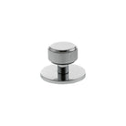 Millhouse Brass Battersea Linear Round Cabinet Knob Handle on Backplate - Polished Chrome