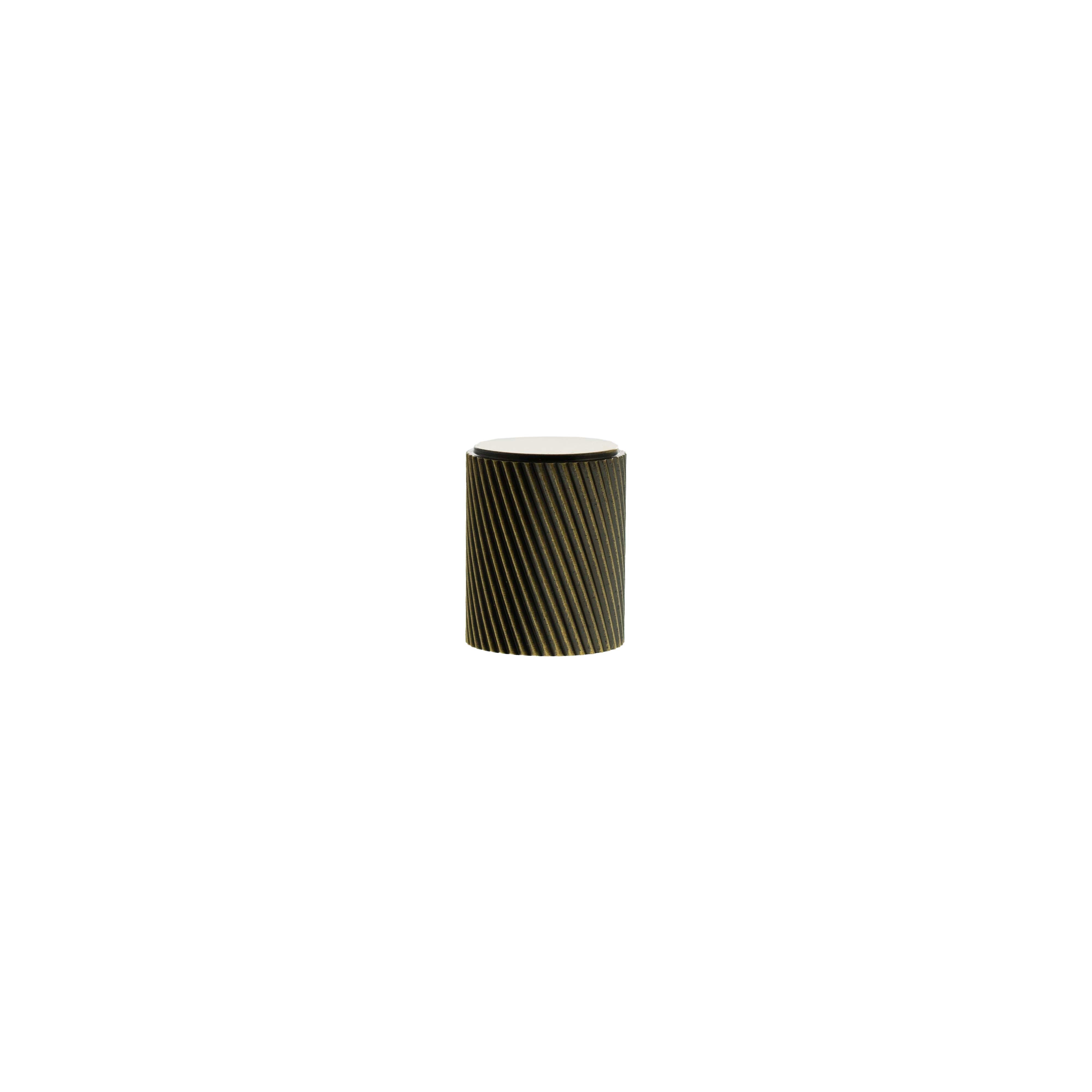 Millhouse Brass Paddington Spiral Cylinder Cabinet Knob Handle - Antique Brass