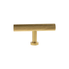 Millhouse Brass Paddington Spiral T-Bar Cabinet Knob Handle - Satin Brass