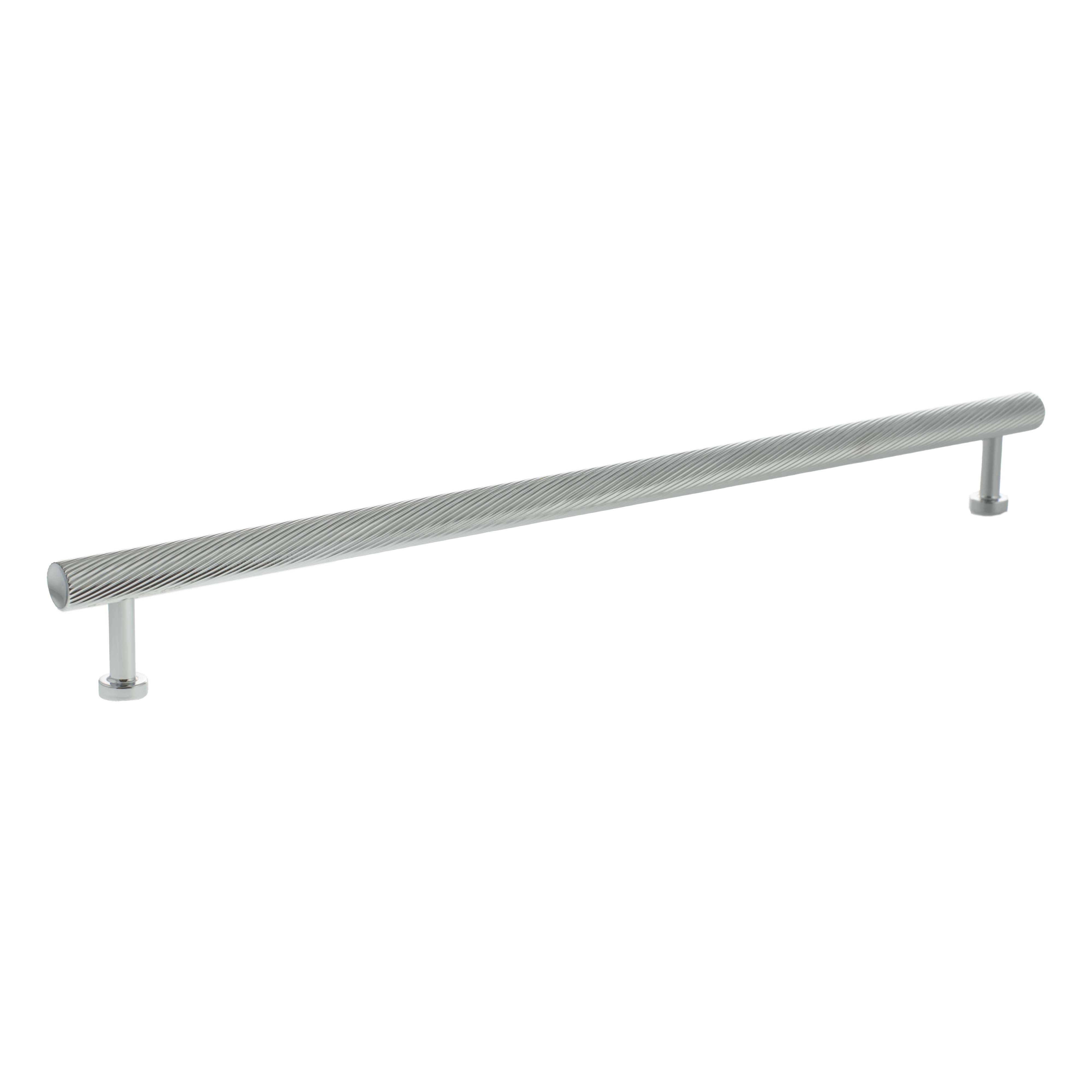 Millhouse Brass Paddington Spiral T-Bar Cabinet Pull Handle 320mm - Polished Chrome