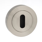 Millhouse Brass Key Escutcheons on Round Rose - Satin Nickel